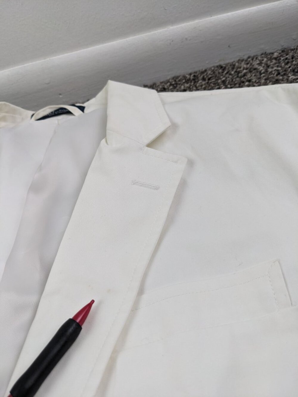 Vintage Polo Ralph Lauren Unstructured Cotton Sport Coat White Mens Medium 40R - Picture 13 of 14